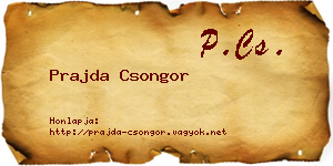 Prajda Csongor névjegykártya