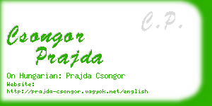 csongor prajda business card